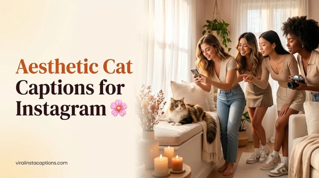 Aesthetic Cat Captions for Instagram 🌸