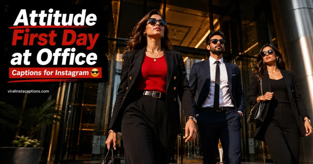 Attitude First Day at Office Captions for Instagram