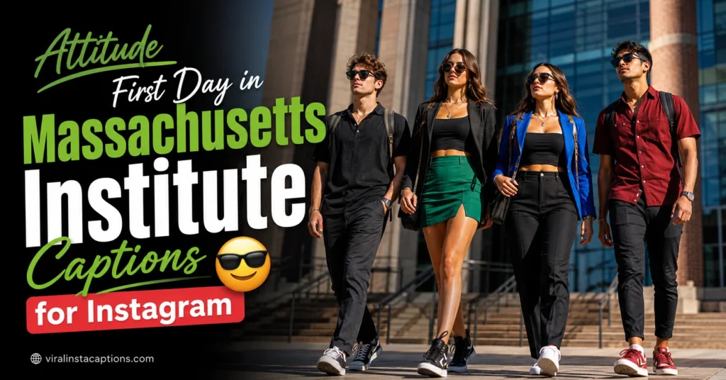 Attitude First Day in Massachusetts Institute Captions for Instagram 
