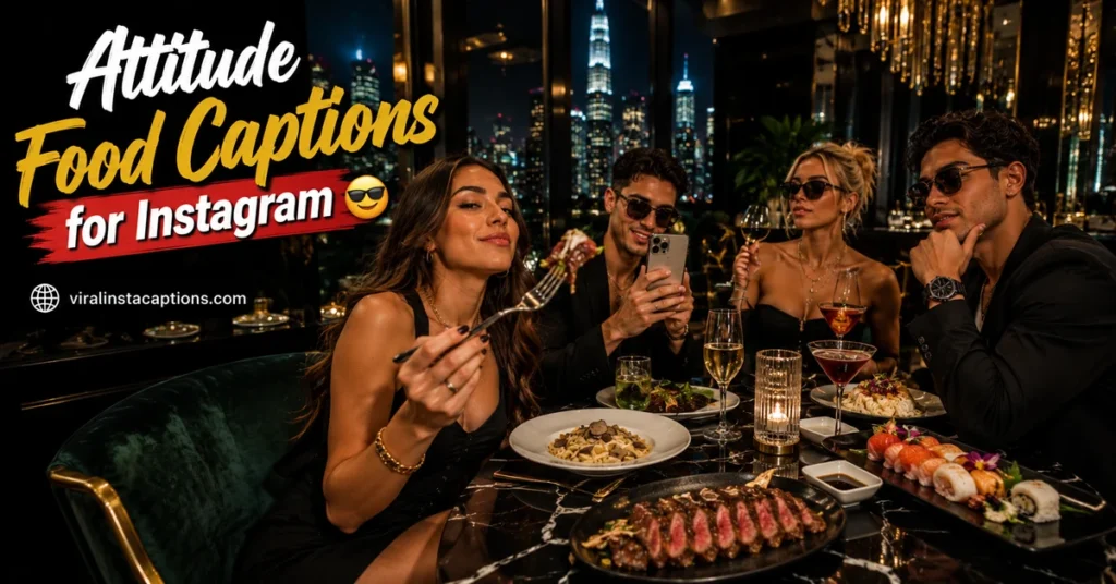 Attitude Food Captions for Instagram