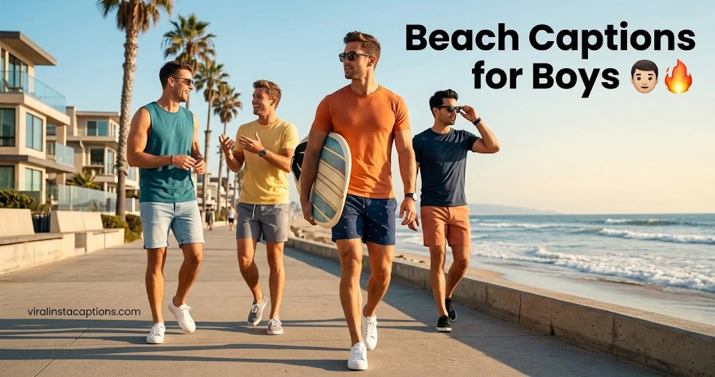 Beach Captions for Boys