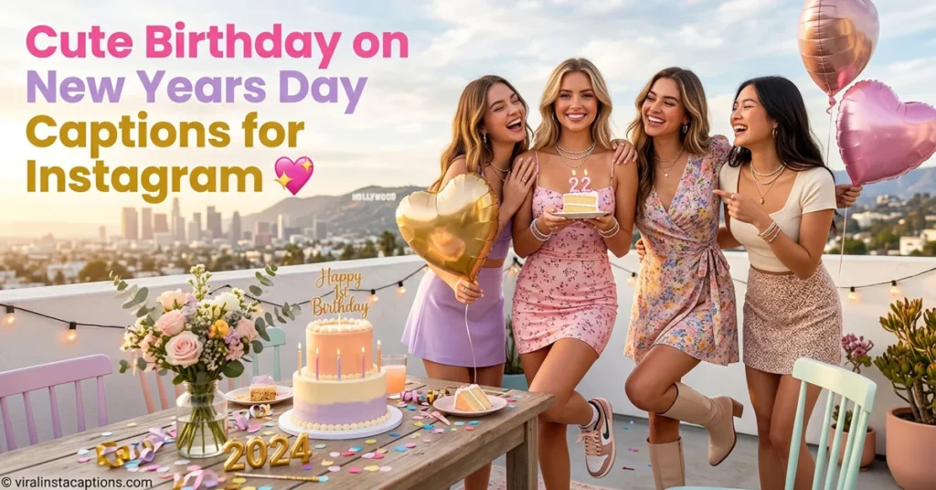 Cute Birthday on New Years Day Captions for Instagram