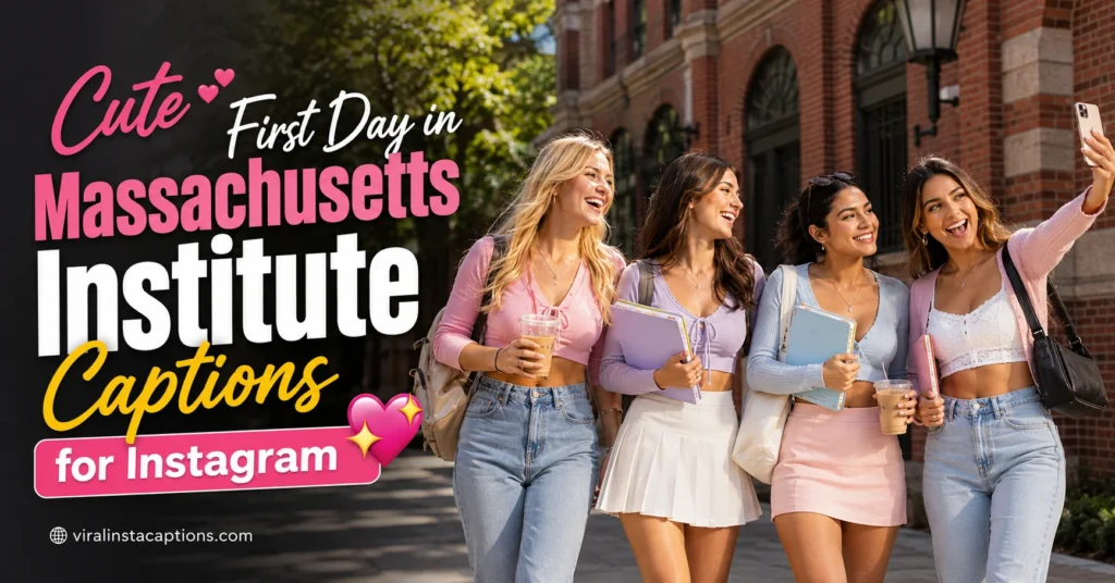Cute First Day in Massachusetts Institute Captions for Instagram