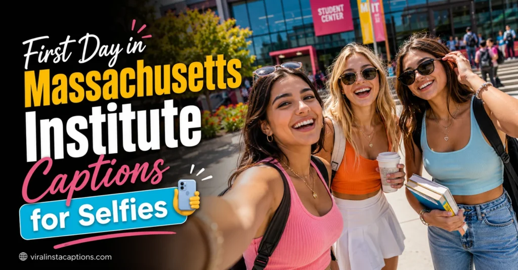 First Day in Massachusetts Institute Captions for Selfies