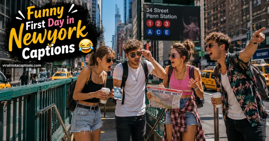 Funny First Day in New York Captions