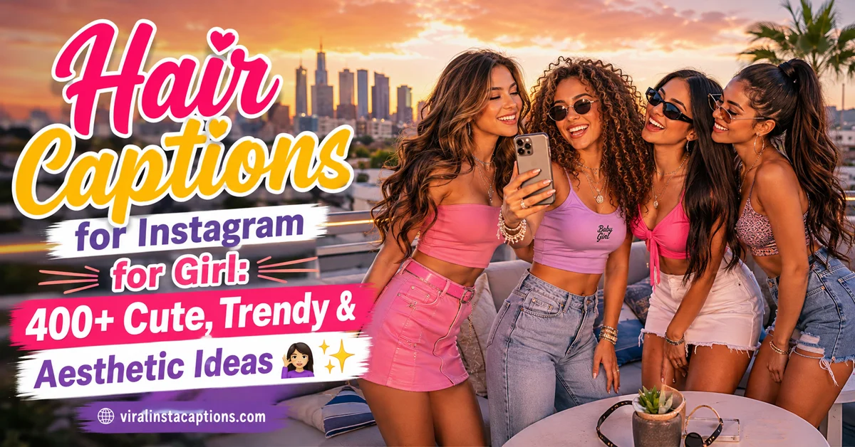 hair captions for instagram for girl