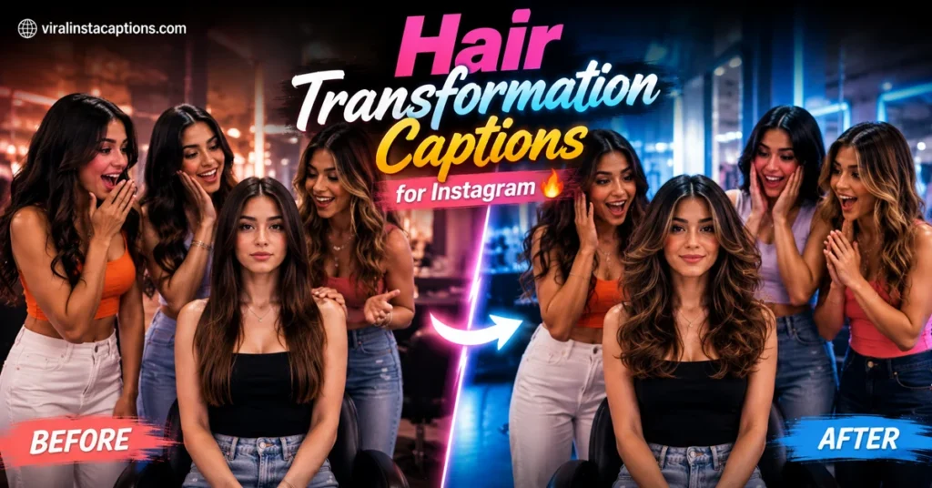 Hair Transformation Captions for Instagram