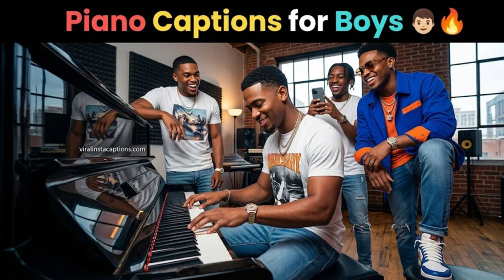 Piano Captions for Boys