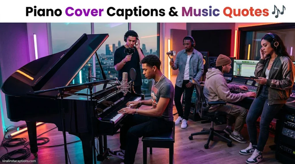 Piano Cover Captions & Music Quotes