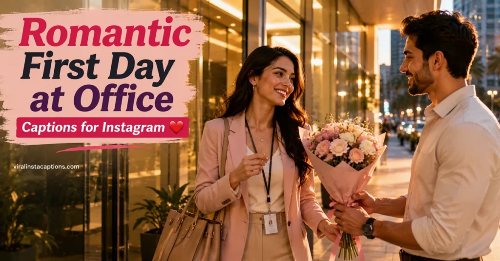 Romantic First Day at Office Captions for Instagram