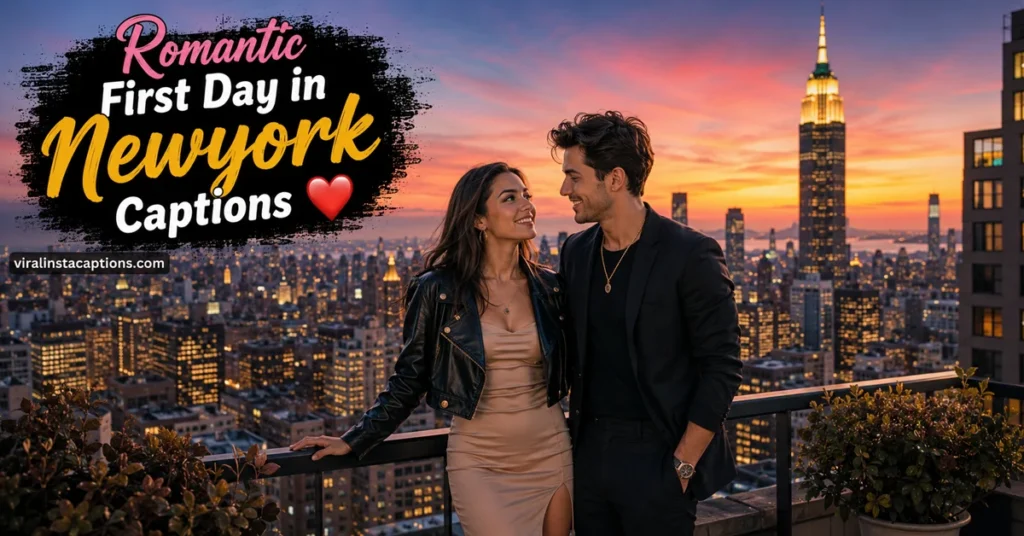 Romantic First Day in New York Captions