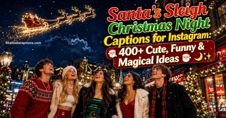 Santas Sleigh Christmas Night Captions