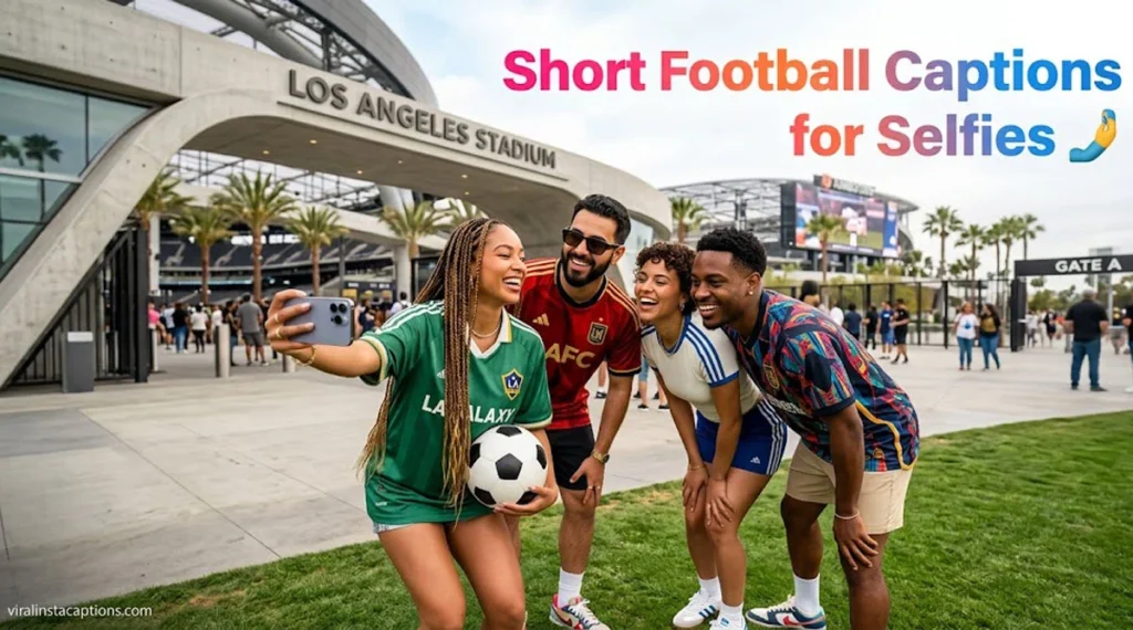 Short Football Captions for Selfies