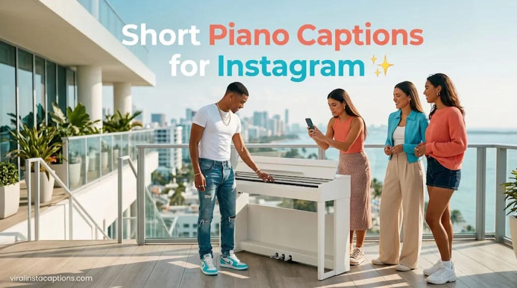 Short Piano Captions for Instagram