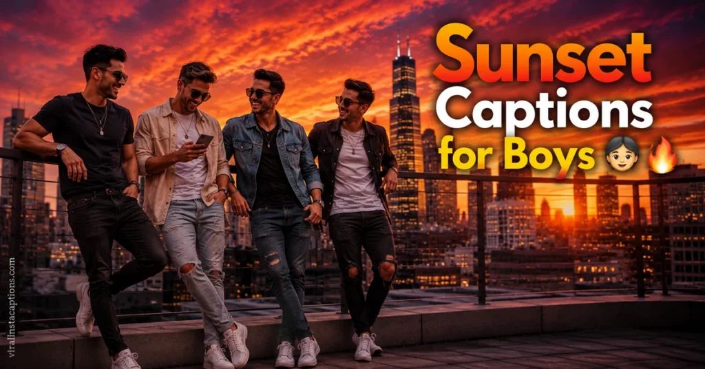 Sunset Captions for Boys 