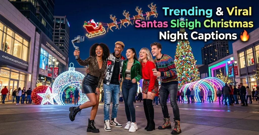 Trending & Viral Santas Sleigh Christmas Night Captions