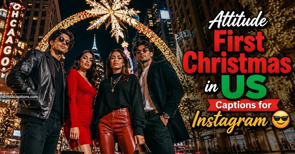 Attitude First Christmas in US Captions for Instagram