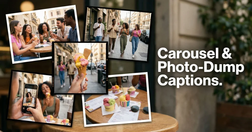 Carousel & Photo-Dump Captions