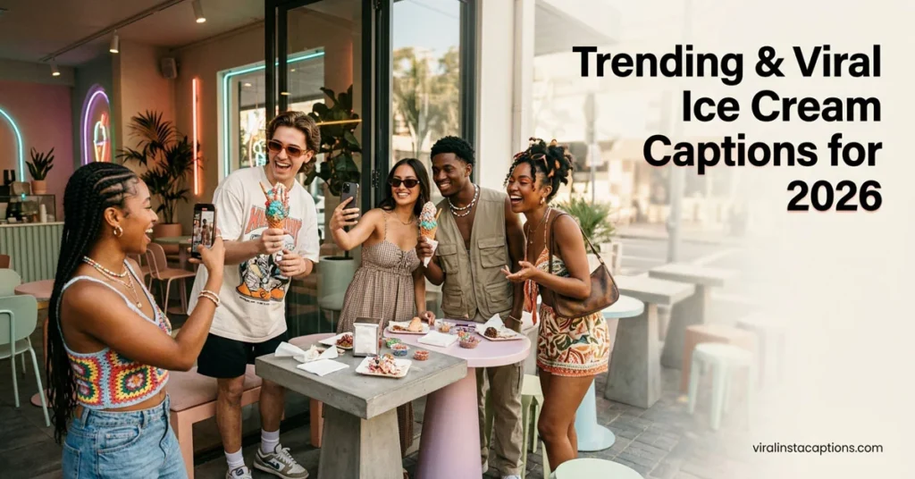 Trending & Viral Ice Cream Captions for 2026